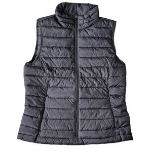 NWOT Amazon Essentials Women's Lightweight Water-Resistant Puffer Vest Charcoal